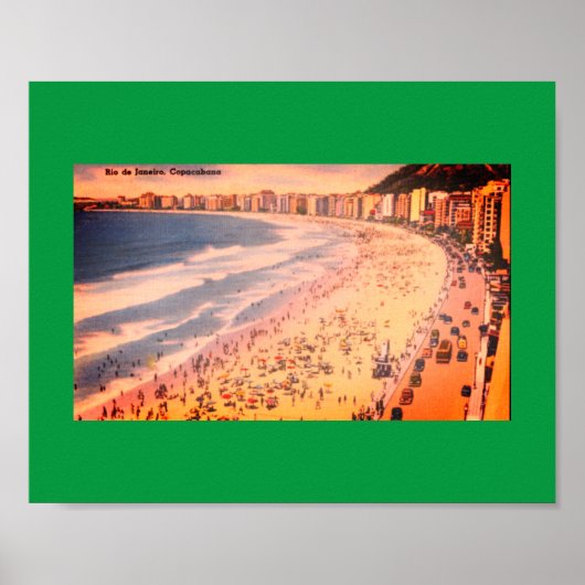 Rio de Janeiro, strand van Copacabana, Brazilië Poster (Voorkant)