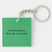 Rio de Janeiro,  strand van Copacabana, Brazilië Sleutelhanger (Achterkant)
