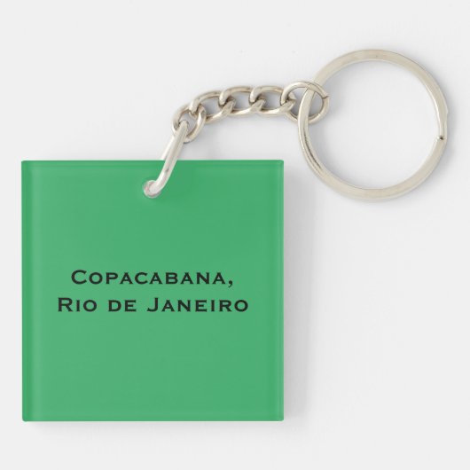 Rio de Janeiro,  strand van Copacabana, Brazilië Sleutelhanger (Achterkant)