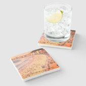 Rio de Janeiro,  strand van Copacabana, Brazilië Stenen Onderzetter (Zijkant)