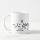 Rio De Janeiro Stylized Skyline Coffee Mok (Links)