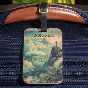 Rio de Janeiro Travel Jesus Statue Bagagelabel