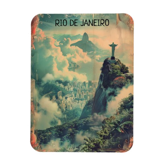 Rio de Janeiro Travel Jesus Statue Magneet (Verticaal)