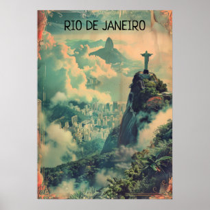 Rio de Janeiro Travel Jesus Statue Poster