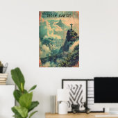 Rio de Janeiro Travel Jesus Statue Poster (Thuiskantoor)