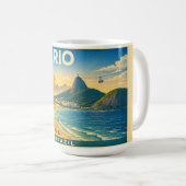 Rio de Janeiro Vintage Reisposter Mok (Voorkant rechts)