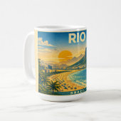 Rio de Janeiro Vintage Reisposter Mok (Voorkant links)