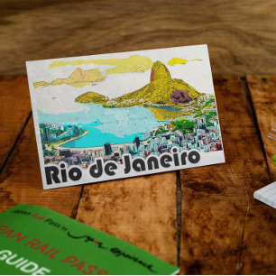 Rio de Janeiro Vintage Travel Briefkaart
