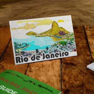 Rio de Janeiro Vintage Travel Briefkaart
