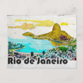 Rio de Janeiro Vintage Travel Briefkaart (Voorkant)
