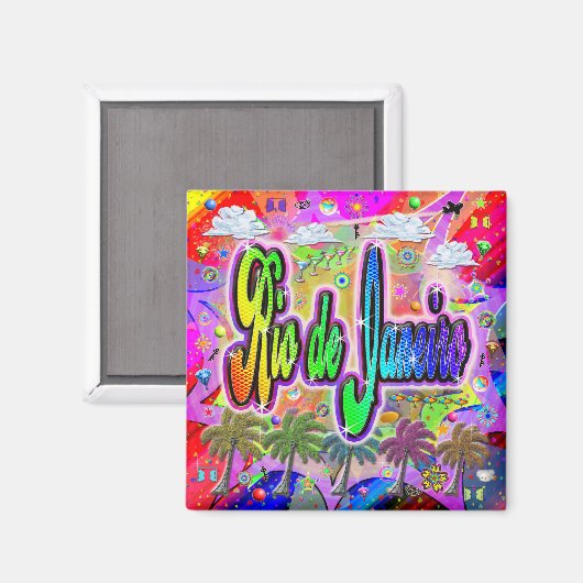 Rio de Janeiro Vista Express-magneet Magneet (Voorkant / Achterkant)