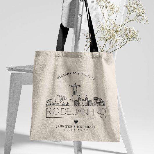 Rio De Janeiro Wedding | Stijlvolle Skyline Tote Bag