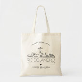Rio De Janeiro Wedding | Stijlvolle Skyline Tote Bag (Voorkant)