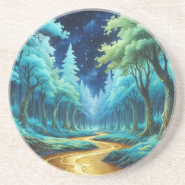 Río de Oro en Bosque de Fantasía Zandsteen Onderzetter