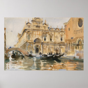 Rio dei Mendicanti, Venetië, door John Singer Sarg Poster