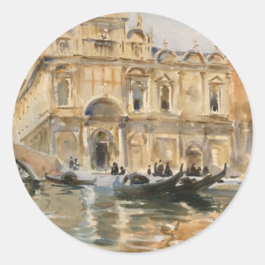 Rio dei Mendicanti, Venetië, door John Singer Sarg Ronde Sticker (Voorkant)
