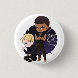 Rio en Caden van Better Together T-Shirt Ronde Button 3,2 Cm