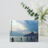 rio futbol zonsondergang briefkaart (Staand voorkant)