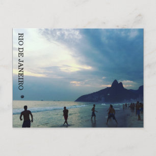 rio futbol zonsondergang briefkaart