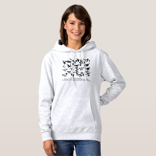 Rio Grande Bird Petroglyphs Hoodie (Voorkant volledig)