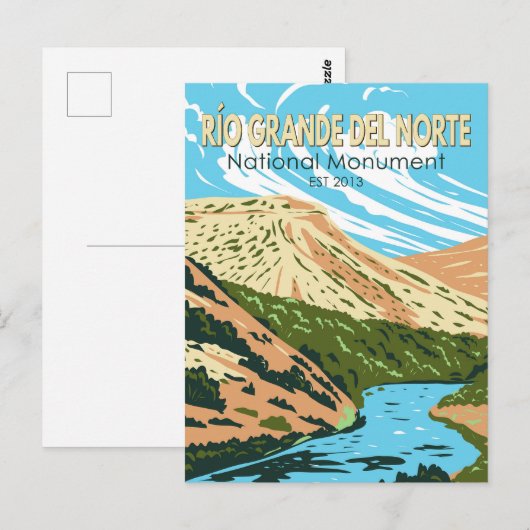 Río Grande del Norte Nationaal Monument Nieuw Mexi Briefkaart (Voorkant / Achterkant)