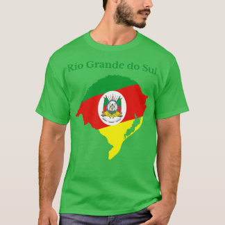 Rio Grande do Sul Kaart Vlaggenontwerp Brazilië T-shirt