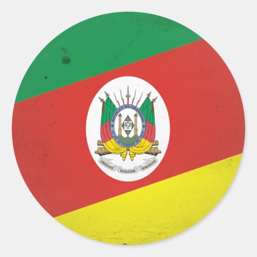 Rio Grande do Sul Ronde Sticker (Voorkant)
