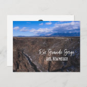 Rio Grande Gorge bij Taos, New Mexico Briefkaart (Voorkant / Achterkant)