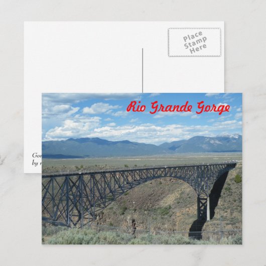 Rio Grande Gorge-brug Briefkaart (Voorkant / Achterkant)