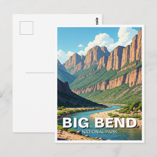 Rio Grande in het Big Bend National Park Briefkaart (Voorkant / Achterkant)