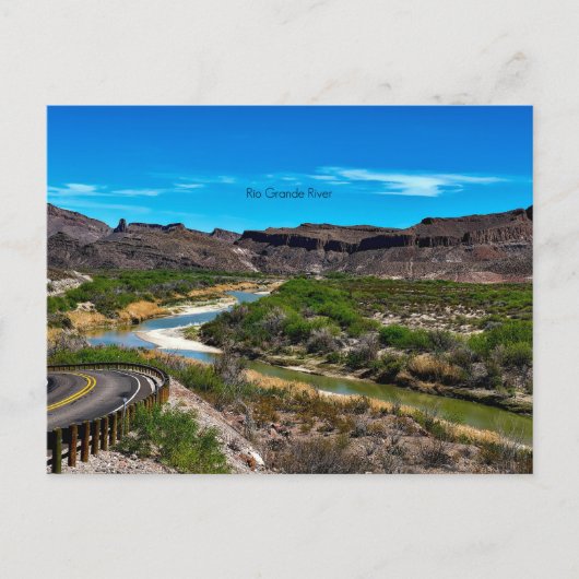 Rio Grande rivier, Texas Briefkaart (Voorkant)
