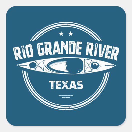 Rio Grande, Texas Vierkante Sticker (Voorkant)