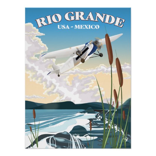 Rio Grande USA Mexico-reisposter Perfect Poster (Voorkant)