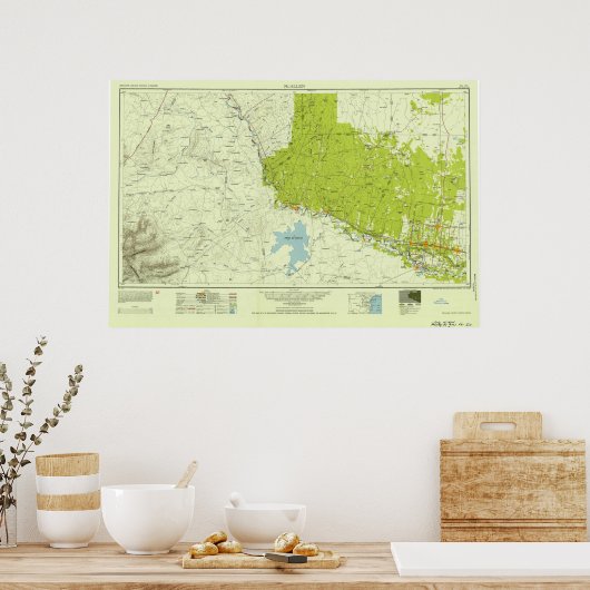 Rio Grande Valley Topo Map Poster (Keuken)