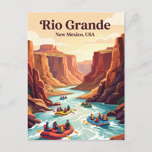 Rio Grande, VS, wildwatervlotten Briefkaart (Voorkant)