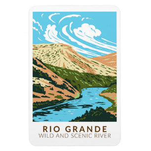 Rio Grande Wild en de Vintage van de Schilderachti Magneet