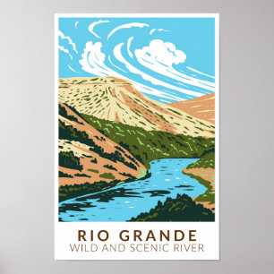 Rio Grande Wild en de Vintage van de Schilderachti Poster