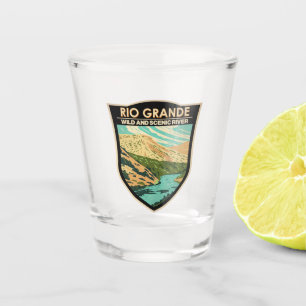 Rio Grande Wild en de Vintage van de Schilderachti Shot Glas