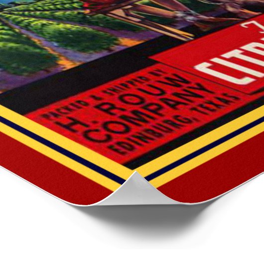 "Rio Moon" 1940 citrusvruchten AD-12x16 Poster (Hoek)