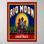 "Rio Moon" 1940 citrusvruchten AD-12x16 Poster (Voorkant)