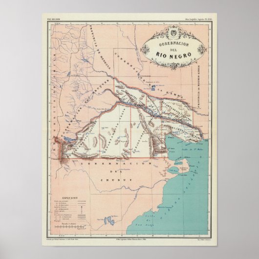 Rio Negro, Argentinië Poster (Voorkant)