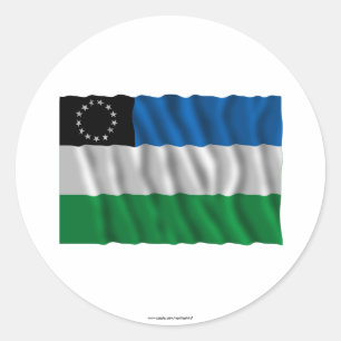 Río Negro zwaaien vlag Ronde Sticker