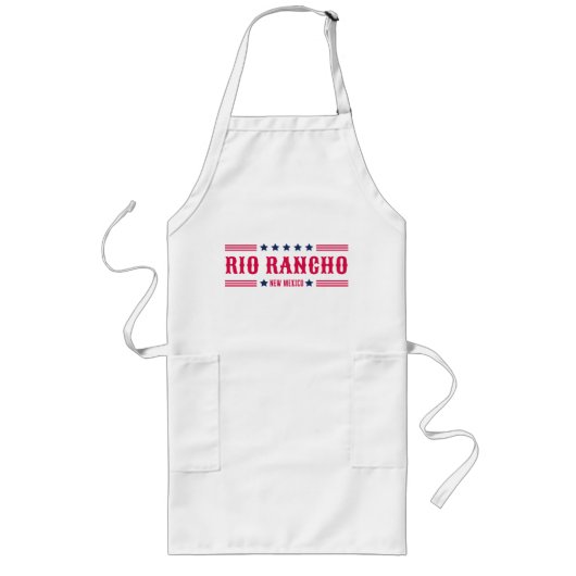 RIO RANCHO NEW MEXICO Sterren en Strepen Lang Schort (Voorkant)