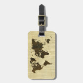 Rio Rosewood en Curly Maple Wereldkaart.jpg Bagagelabel (Voorkant verticaal)