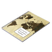 Rio Rosewood en Curly Maple Wereldkaart.jpg Notitieboek (Linkerzijde)