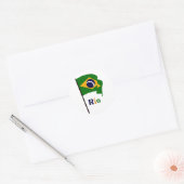 Rio, tekst in meerdere kleuren ronde sticker (Envelop)