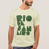 Rio typografie groen t-shirt (Voorkant)