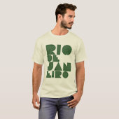 Rio typografie groen t-shirt (Voorkant volledig)