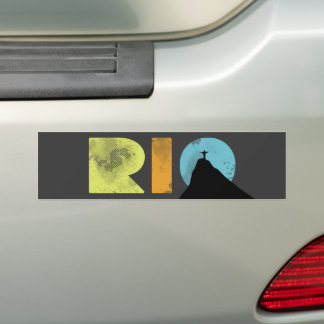 RIO vette letters met Corcovado Bumpersticker