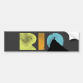 RIO vette letters met Corcovado Bumpersticker (Voorkant)